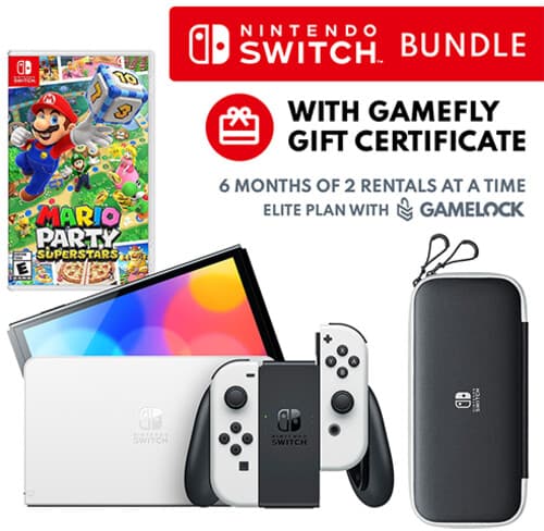 Switch OLED Bundle w/Mario Party Superstars poster
