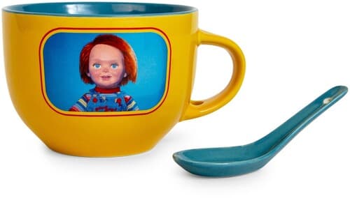 Child's Play - 24oz Ceramic Soup Mug with Spoon - Chucky Good Guys poster