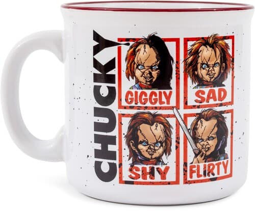 Child's Play - 20oz Ceramic Camper Mug - Chucky Emotions poster