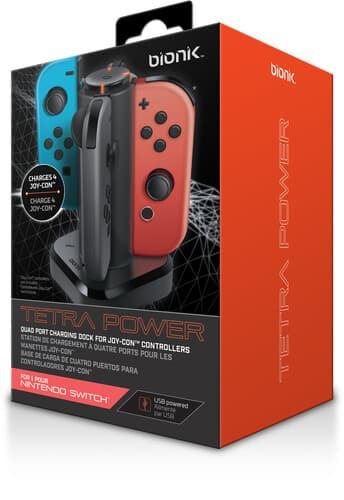BIONIK BNK-9019 Nintendo Switch Tetra Power Quad Port Dock - Charges Controllers poster