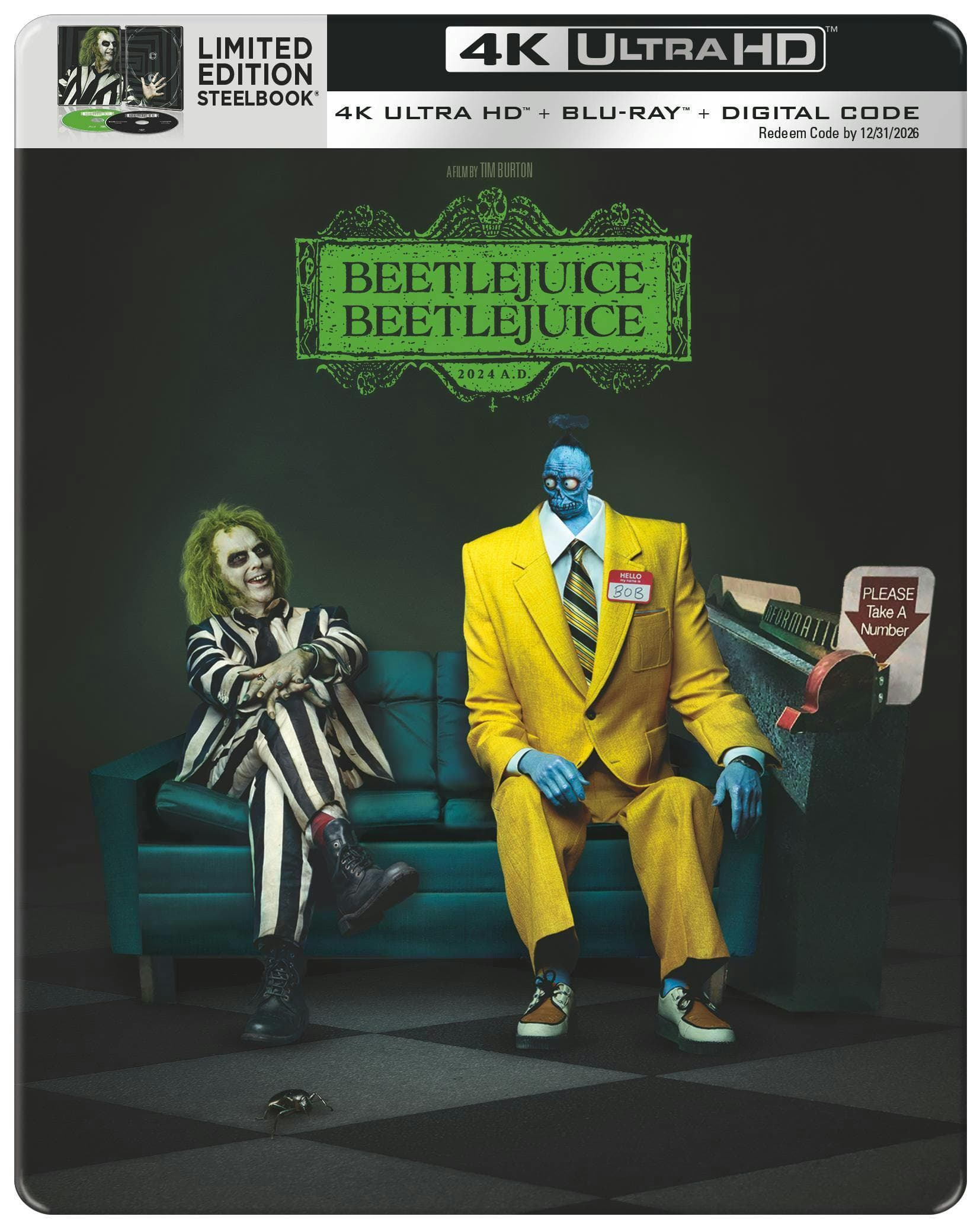 Beetlejuice Beetlejuice Steelbook poster