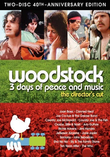 Woodstock 3 Days of Peace and Music Director's Cut 40th Anniversary Special Edition poster