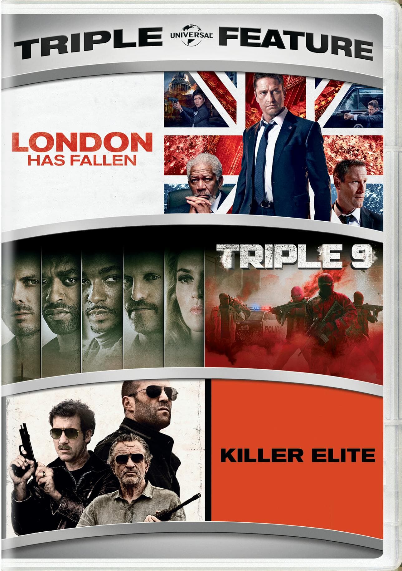 London Has Fallen/Triple 9/Killer Elite poster