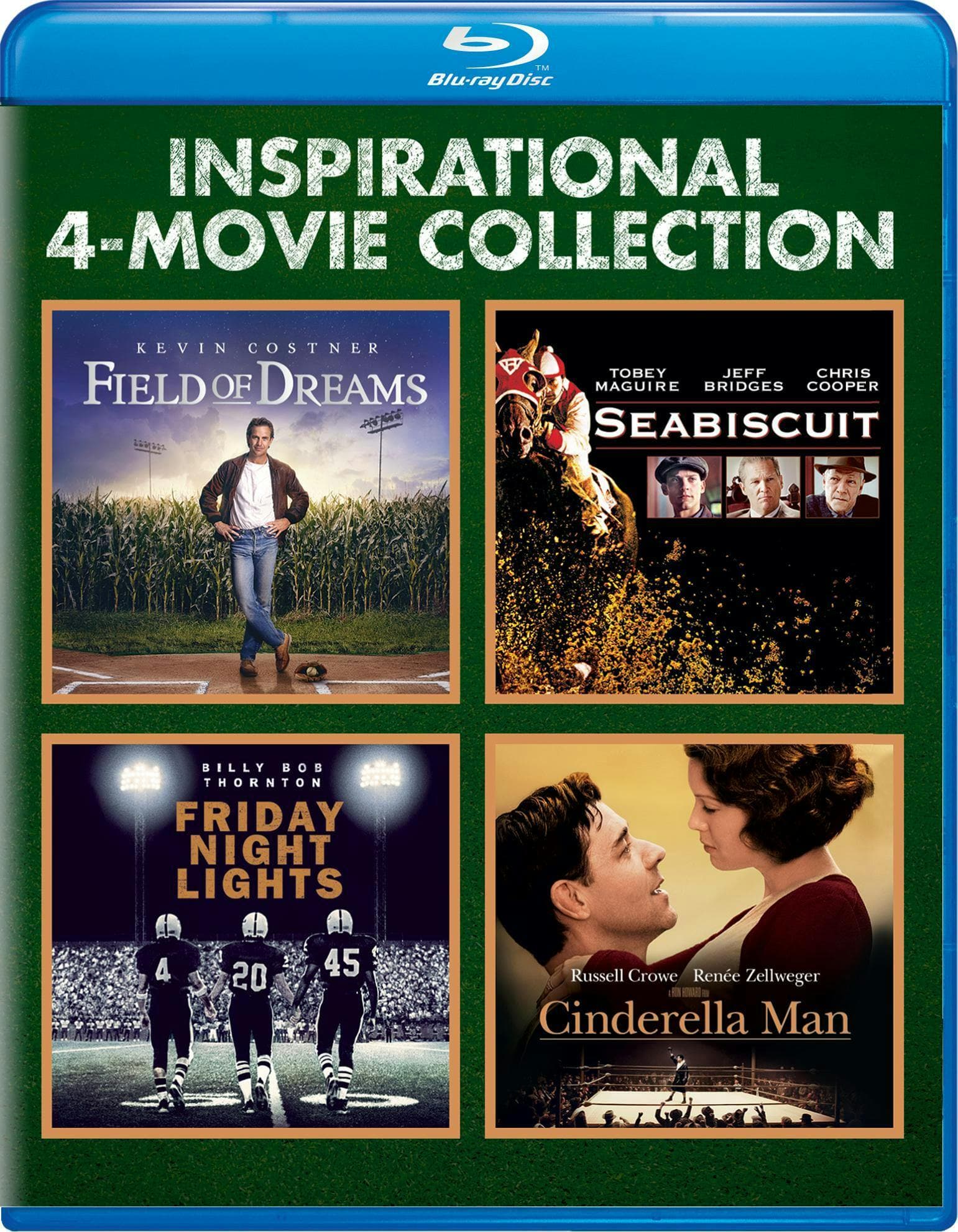 Inspirational 4-movie Collection (Field of Dreams/Seabiscuit/Friday Night Lights/Cinderella Man) poster