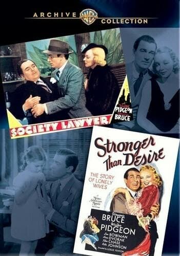 Walter Pidgeon Double Feature-Society Lawyer/Stronger Than Desire poster